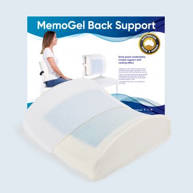 MemoGel Back Support - Cooling Back Pain Relief Chair Cushion