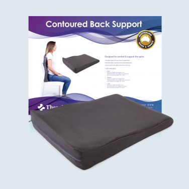 Contoured Back Support - Full Size Back & Spine Support Chair Cushion